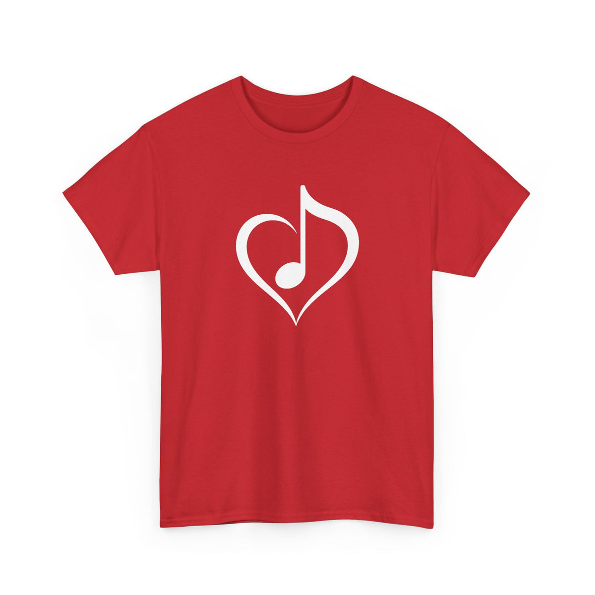 Music With Heart | Unisex T‑Shirt | Music Heart Graphic | Red Tee