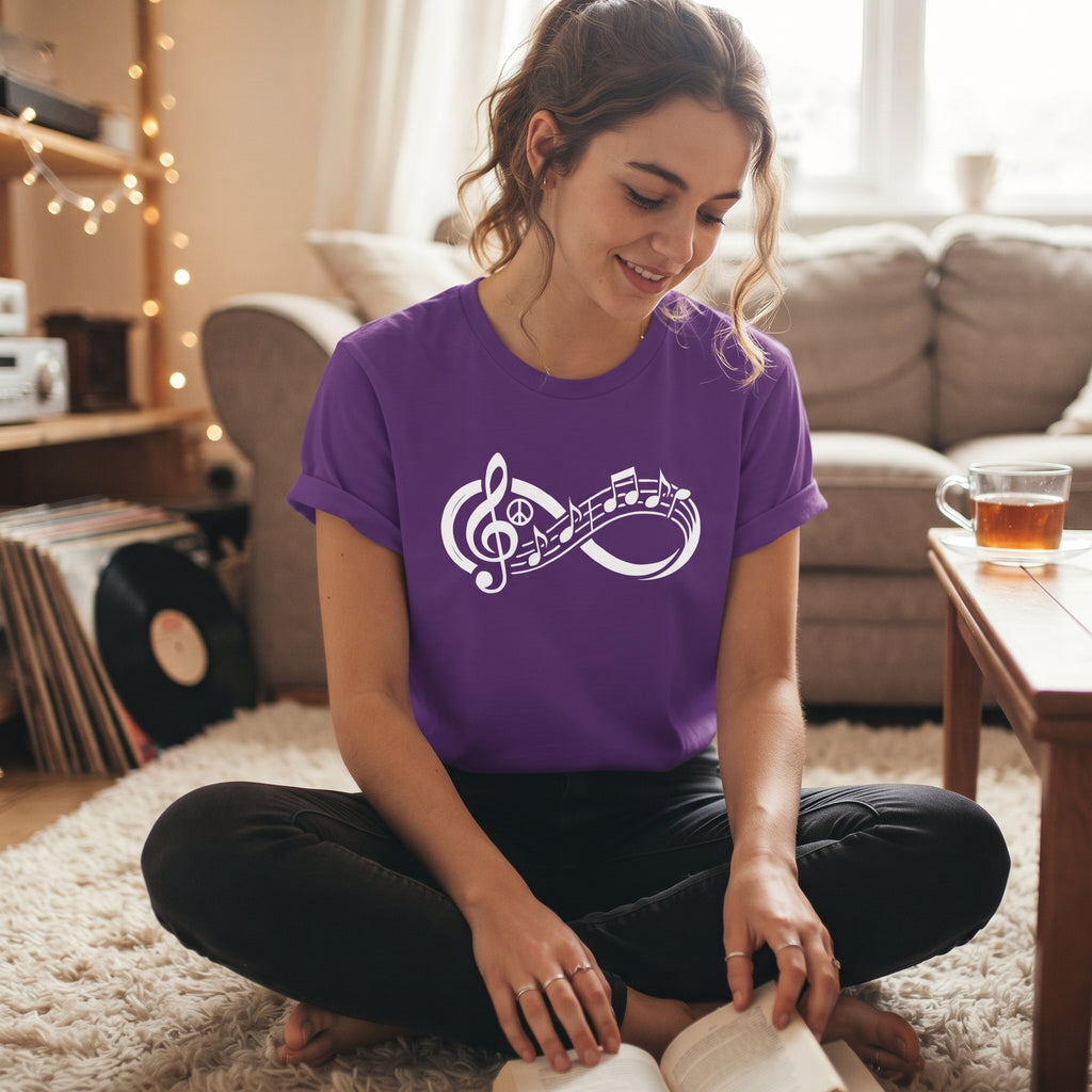 Infinite Peace Music | Unisex T-Shirt | Purple Tee