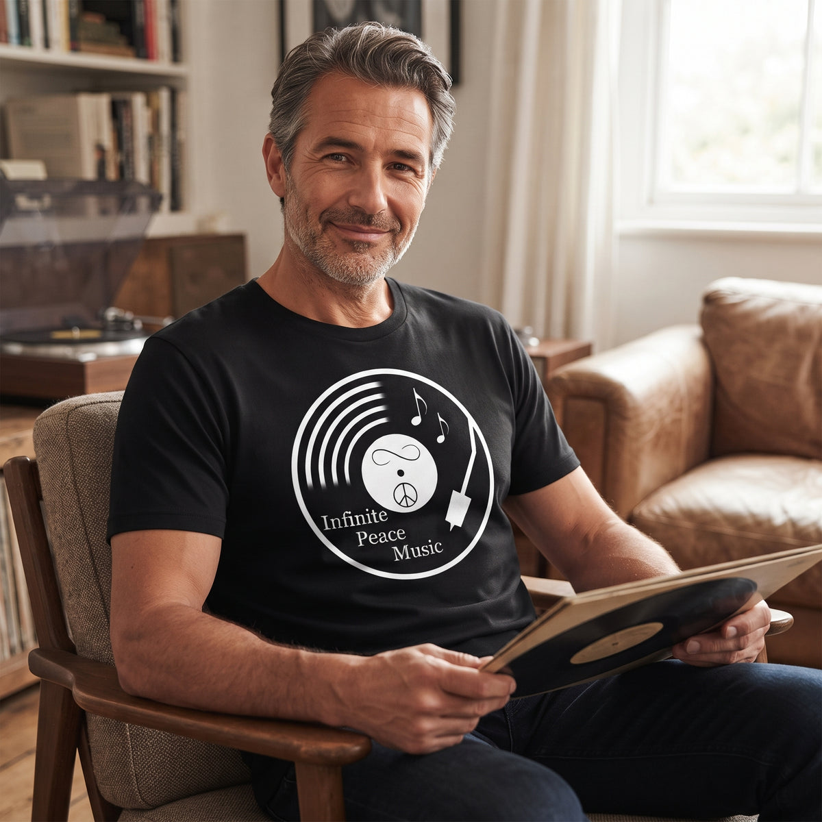 Infinite Peace Music Logo | Unisex T-Shirt | Black Tee